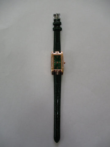 Green Gold Square Face Watch (W522)