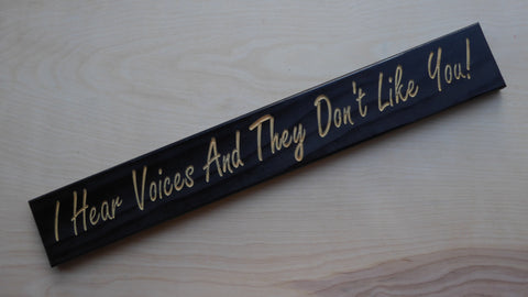 I hear voices, and they don't like you