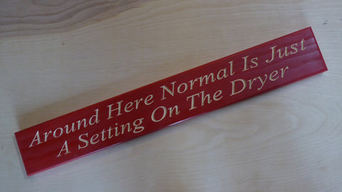 Around Here Normal Is Just A Setting On The Dryer