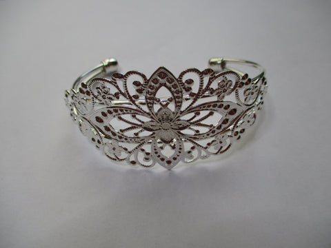 Hammered Silver Cuff Bracelet (B610)