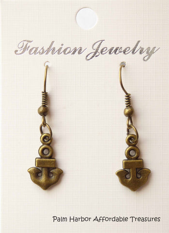 Bronze Anchor Earrings (E632)