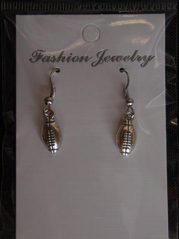Silver Football Earrings (E703)