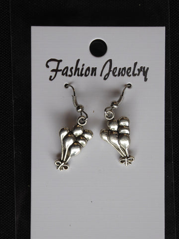 Silver Balloon Earrings (E704)