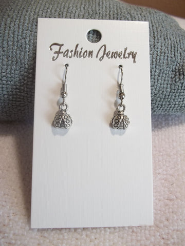 Silver Ladybug Earrings (E747)