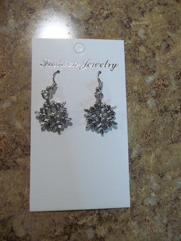 Silver Snowflake Earrings (E767)