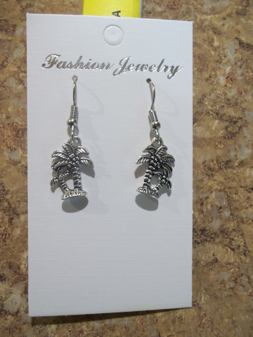 Silver Palm Tree Earrings (E768)