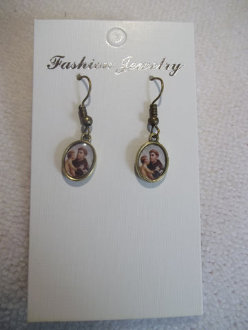Bronze St. Anthony of Padus Earrings (E834)