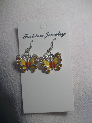 Yellow Butterfly Earrings (E853)