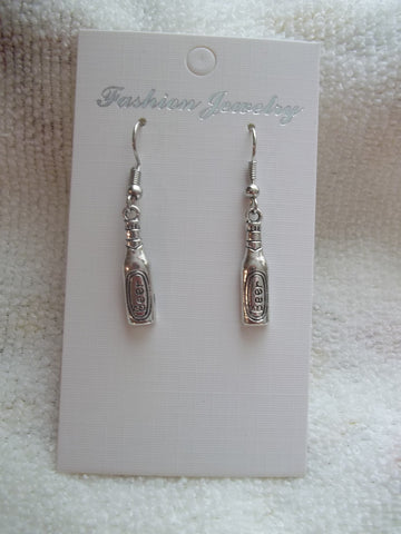 Silver B**r Bottle Earrings (E877)