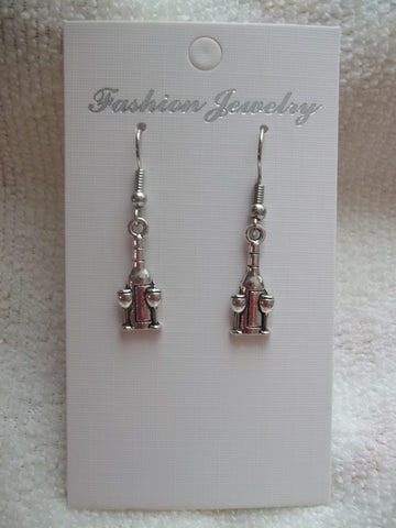 Silver W*ne Bottle W*ne Glass Earrings (E879)