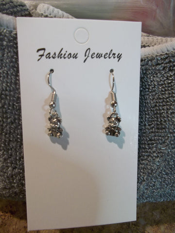 Silver Bear Earrings (E891)