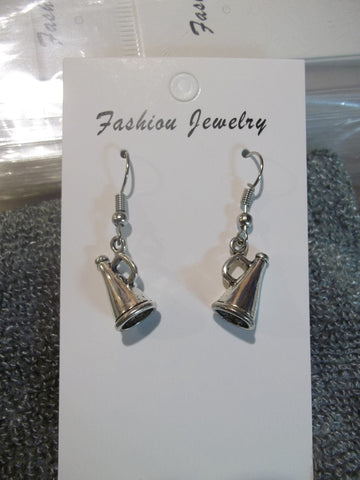 Silver Megaphone Earrings (E896)