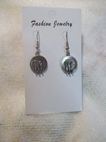 Silver Silverware Plate Earrings (E903)