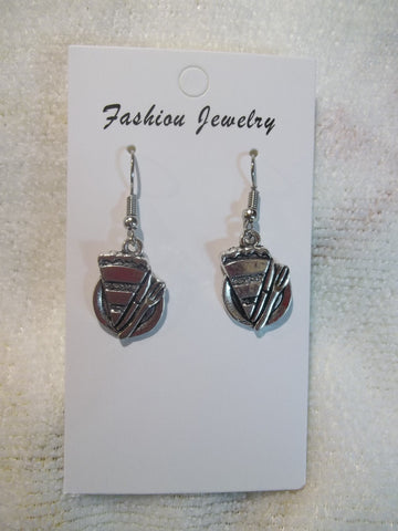 Silver Piece of Pie Earrings (E905)