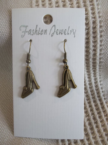 Bronze High Heel Earrings (E939)