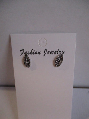 Silver Leaf Post Earrings (E984)