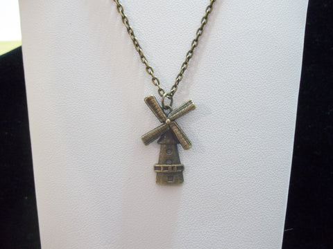 Bronze Wind Mill Necklace (N392)
