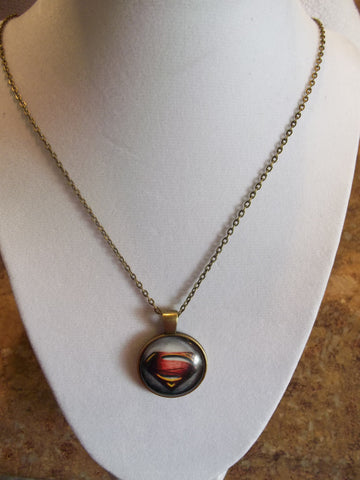 Bronze Bubble New Superman Necklace (N627)