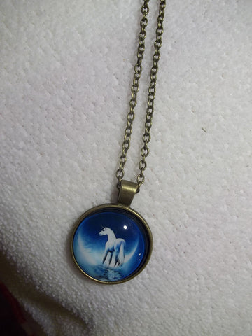 Bronze Bubble White Unicorn Blue Sky (N681)